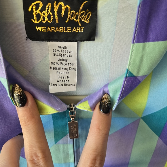 Geometric Mod Zip-Up sz med - Picture 3 of 9